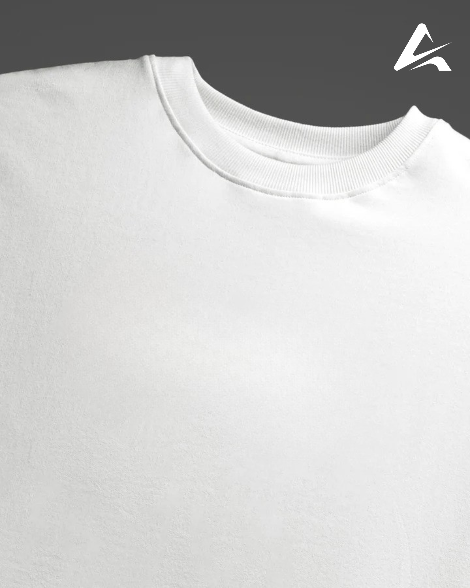 Ribbed Oversized T-Shirt - White