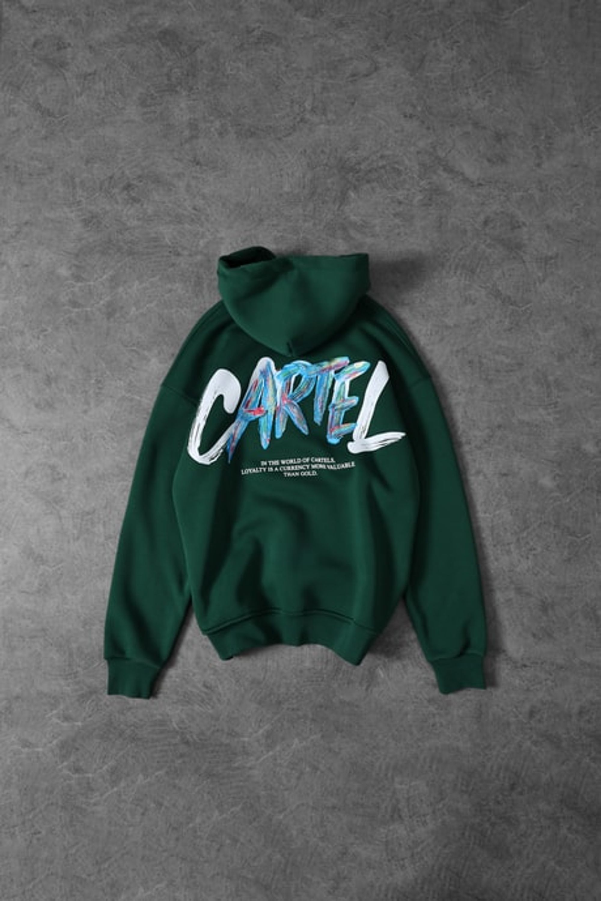 CARTEL PREMIUM OVERSIZED GREEN HOODIE view 3