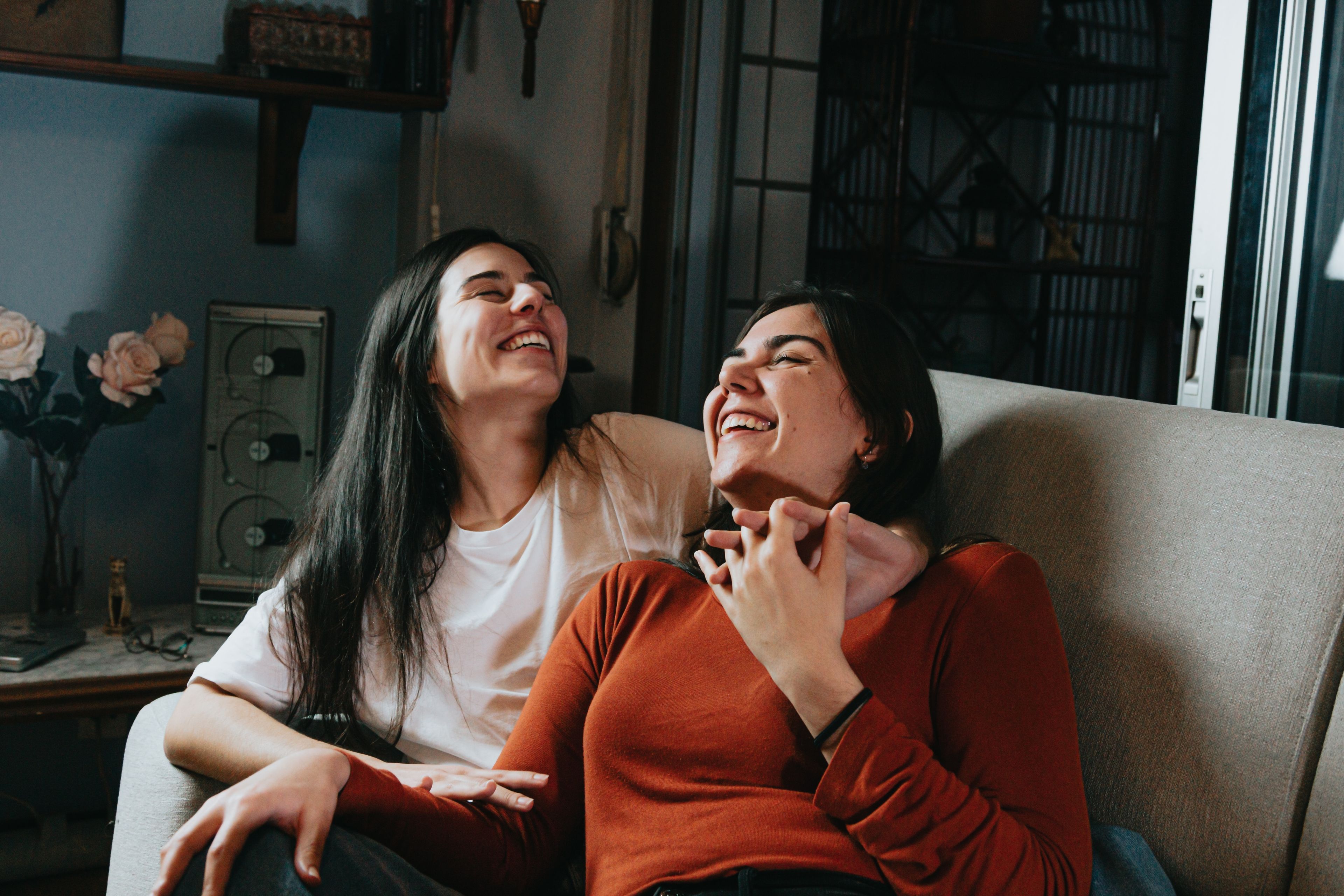 two women embracing