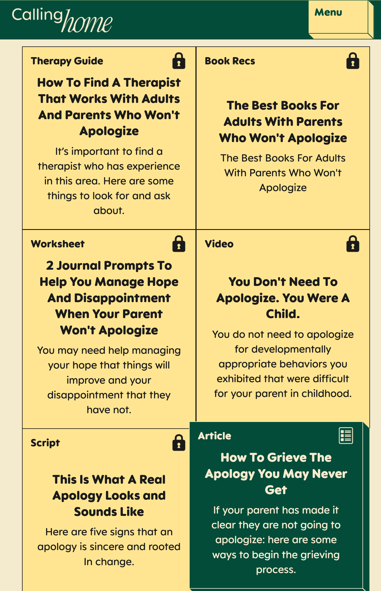 Calling Home: When a parent won't apologize to their adult child