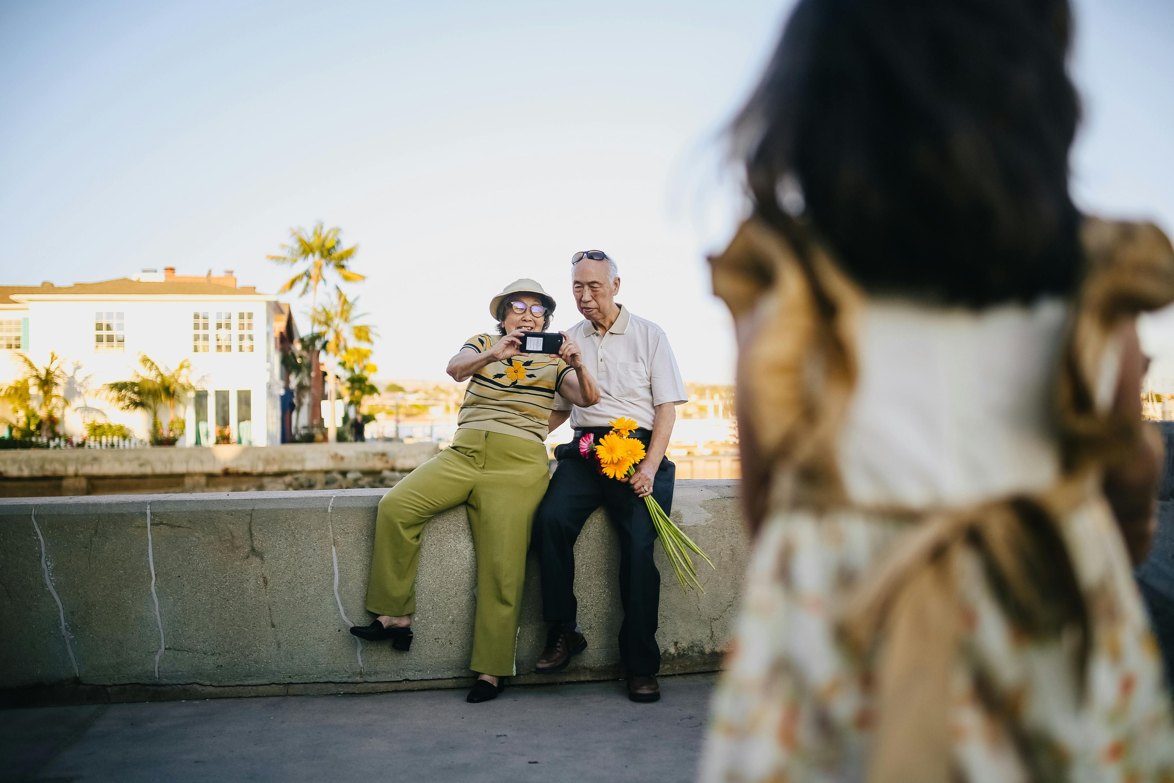 Parents and grandkids taking photos together