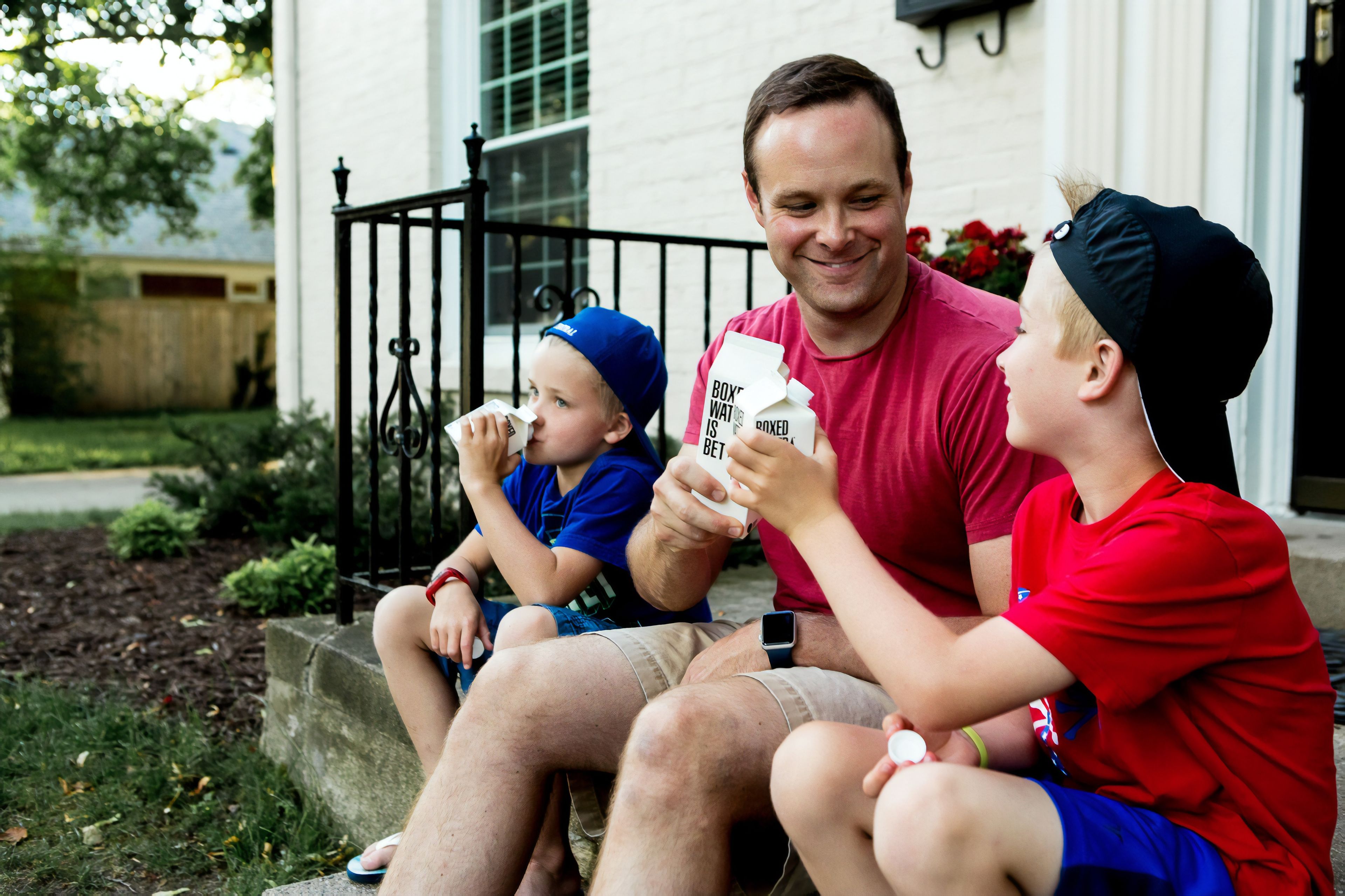 kids and dad