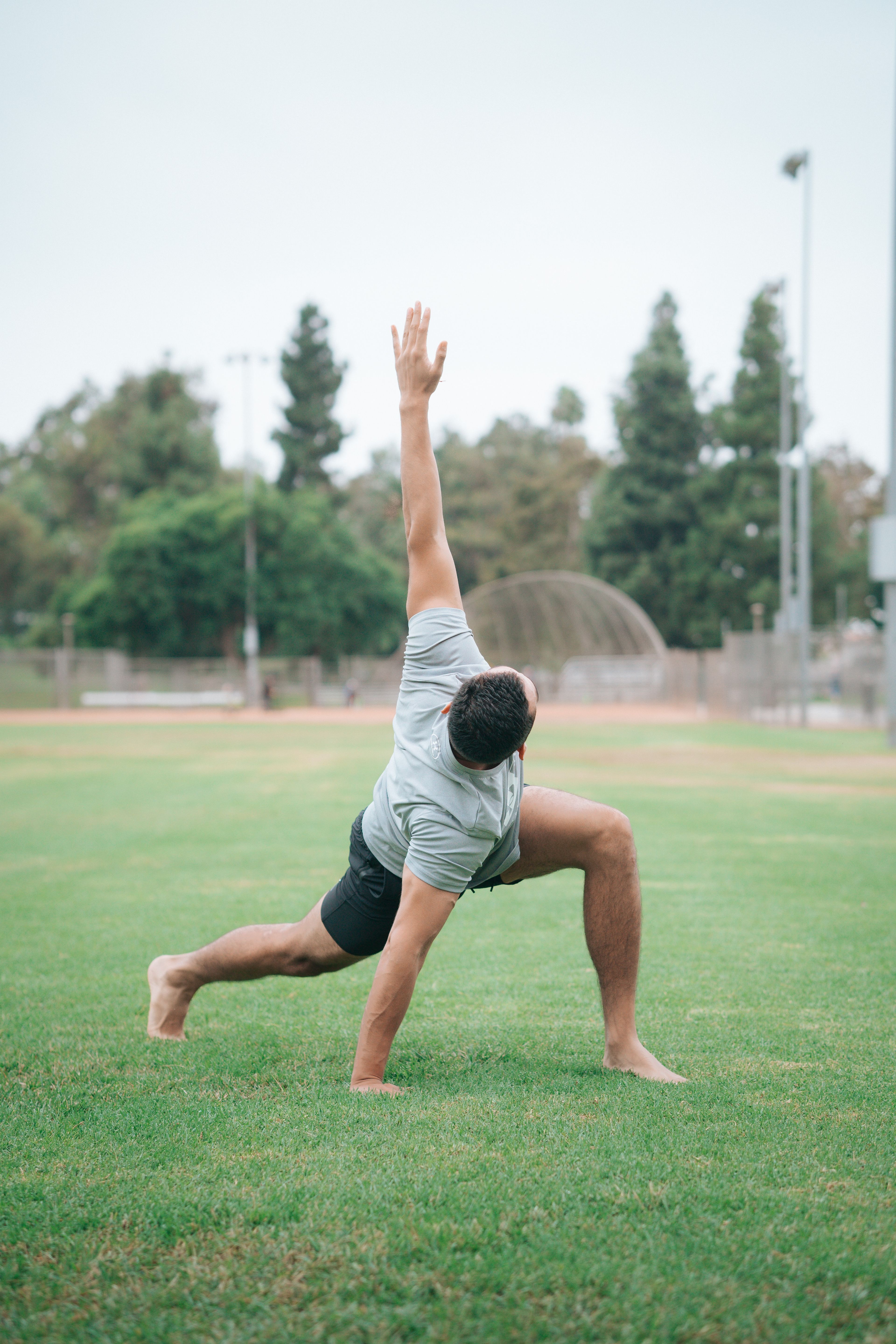 man working out routine