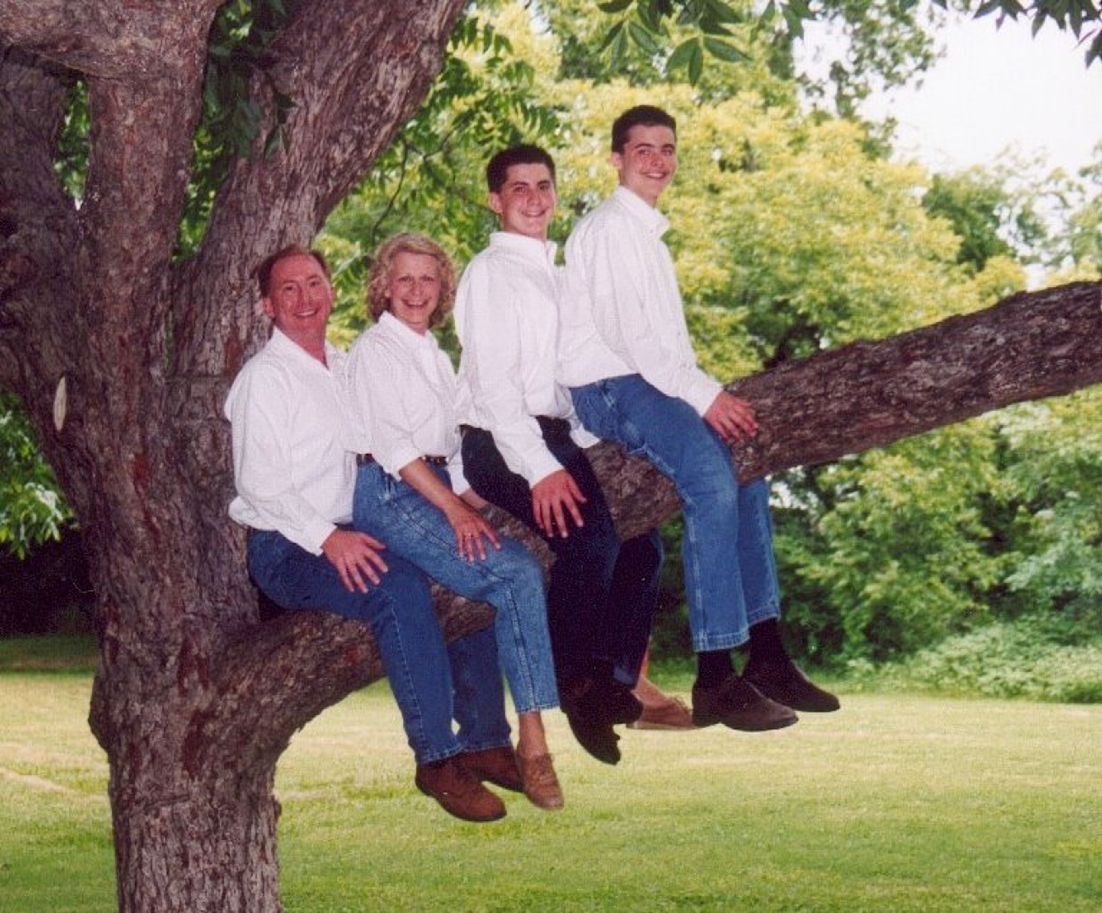 family on tree