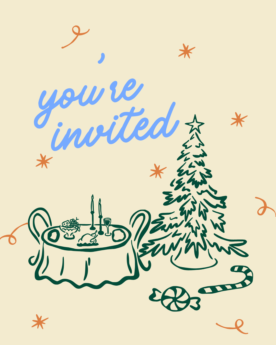 calling home holiday invitation