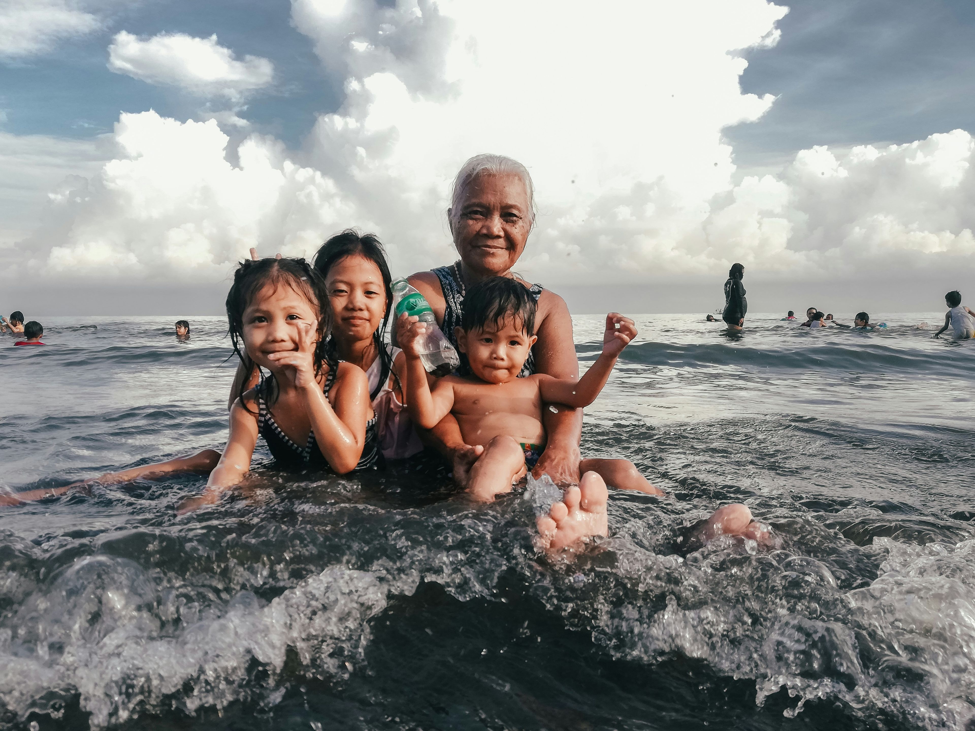 Family Enjoying the Ocean