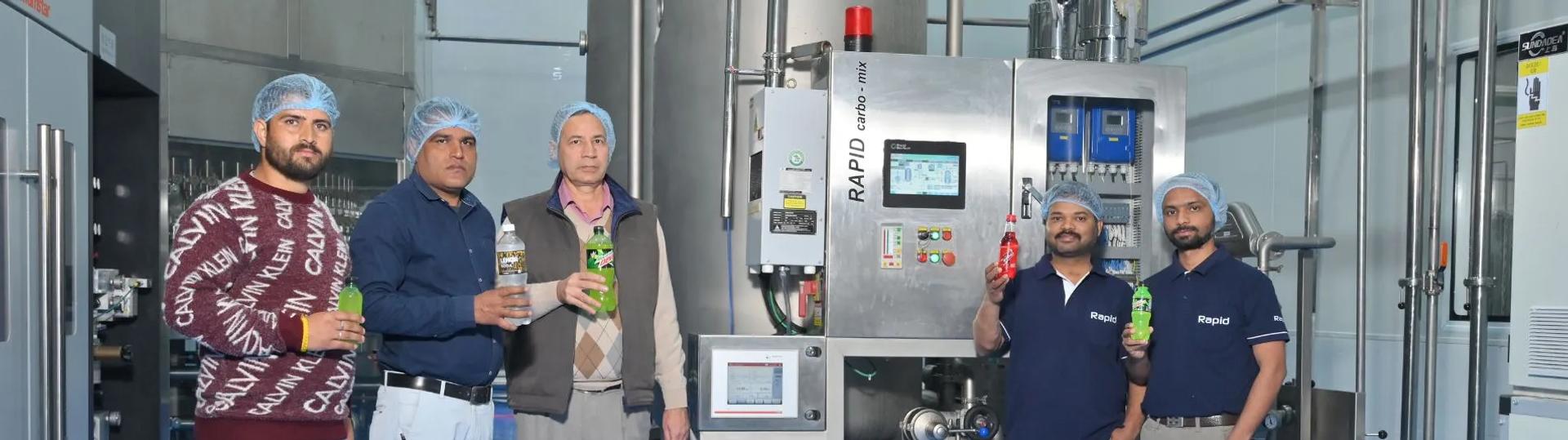 Instalación del mezclador en Varun Beverages Congo