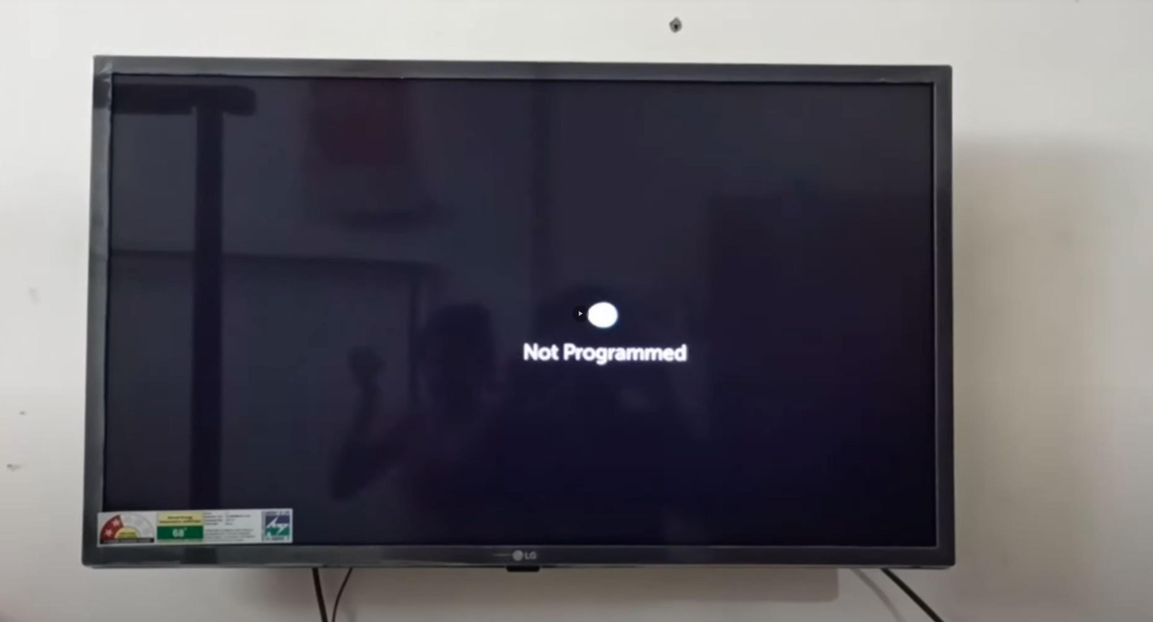 Why Is My Lg TV Saying Not Programmed