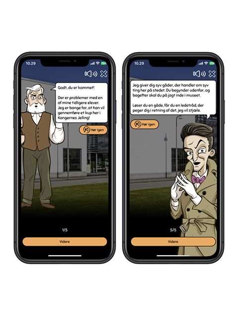 Screenshots of Museum Mystery on the phone