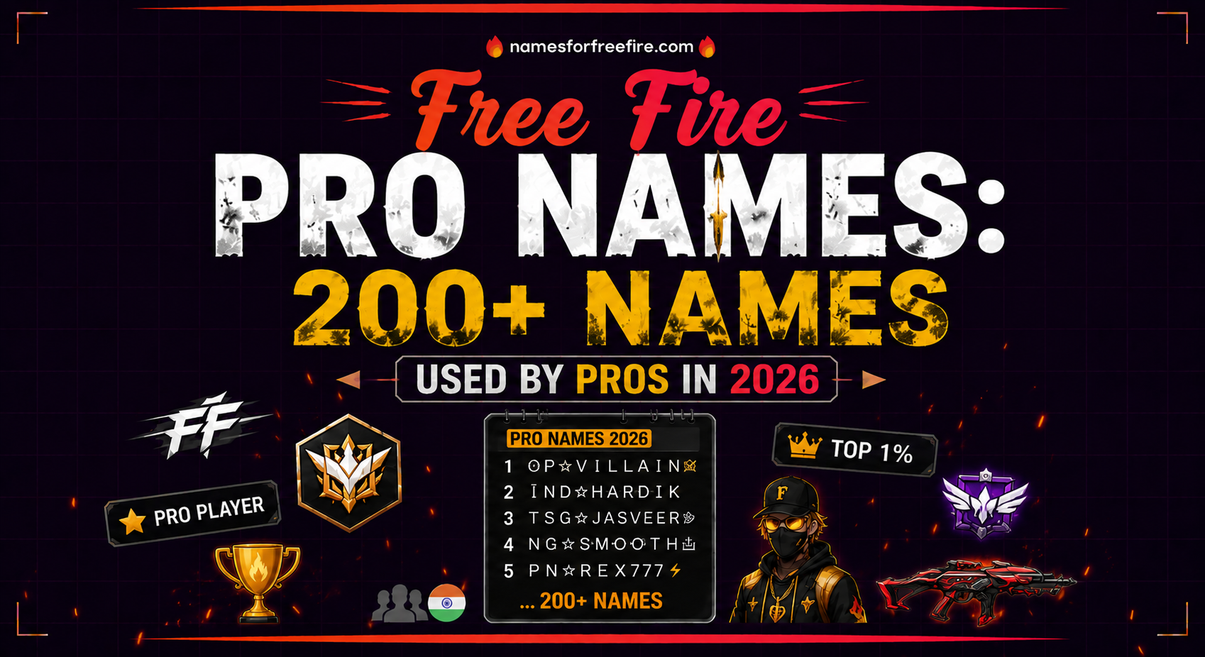 Free Fire Pro Names