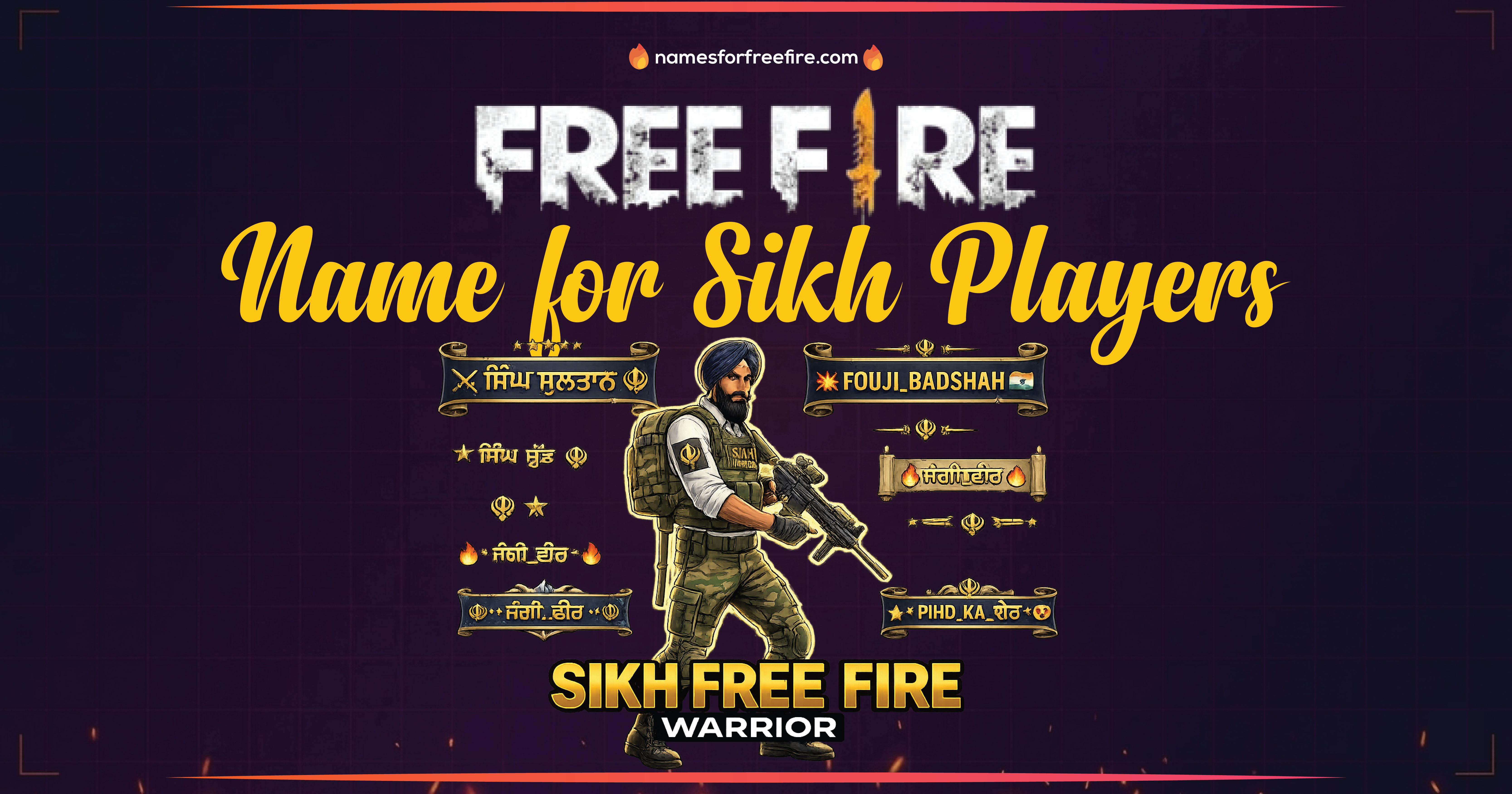free fire name for sikh