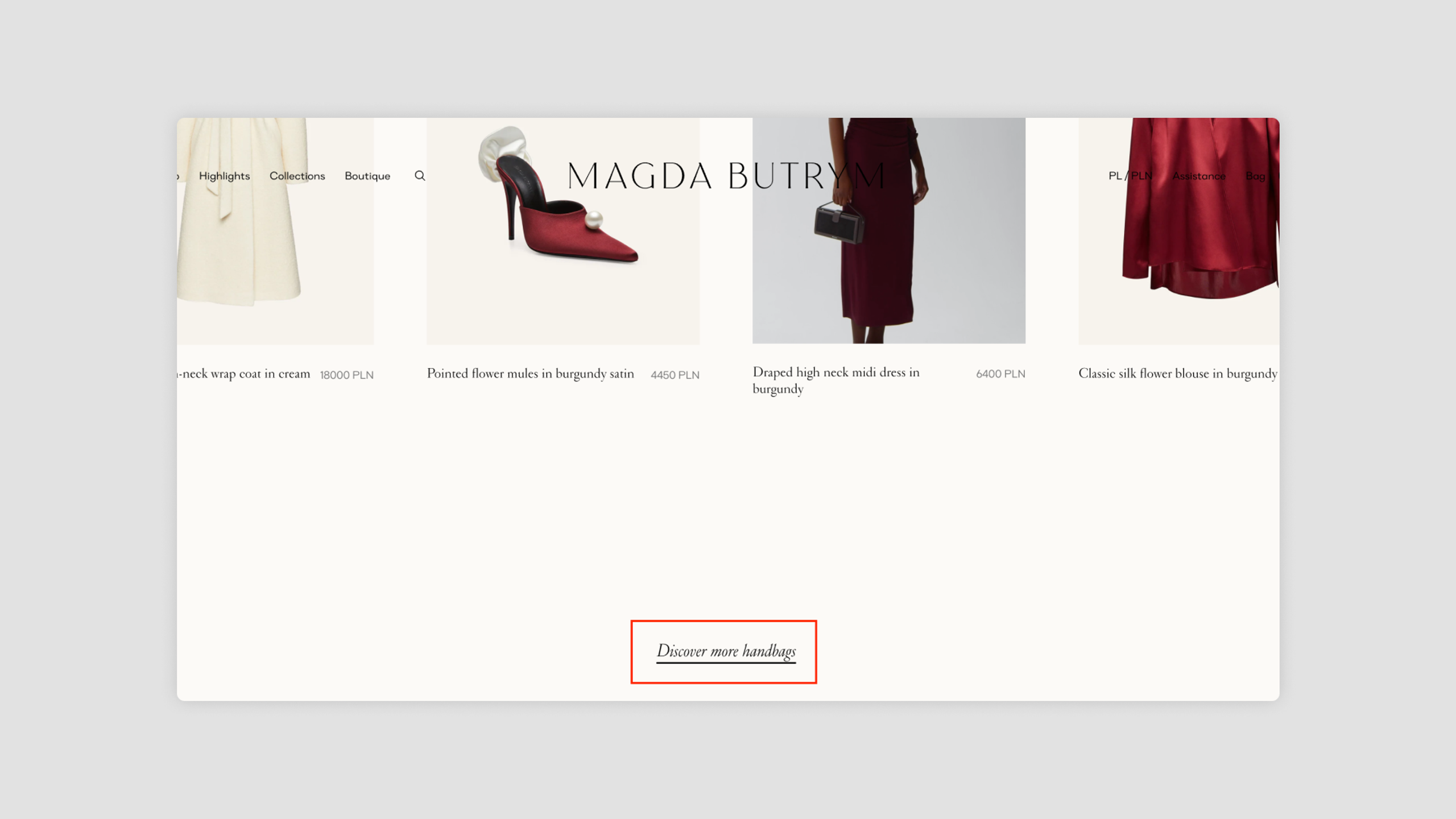 Print screen from Magda Butrym website showing how to make a button with a text compliant with ADa guidelines. The text on the button allows you to clearly identify what will happen after clicking the button