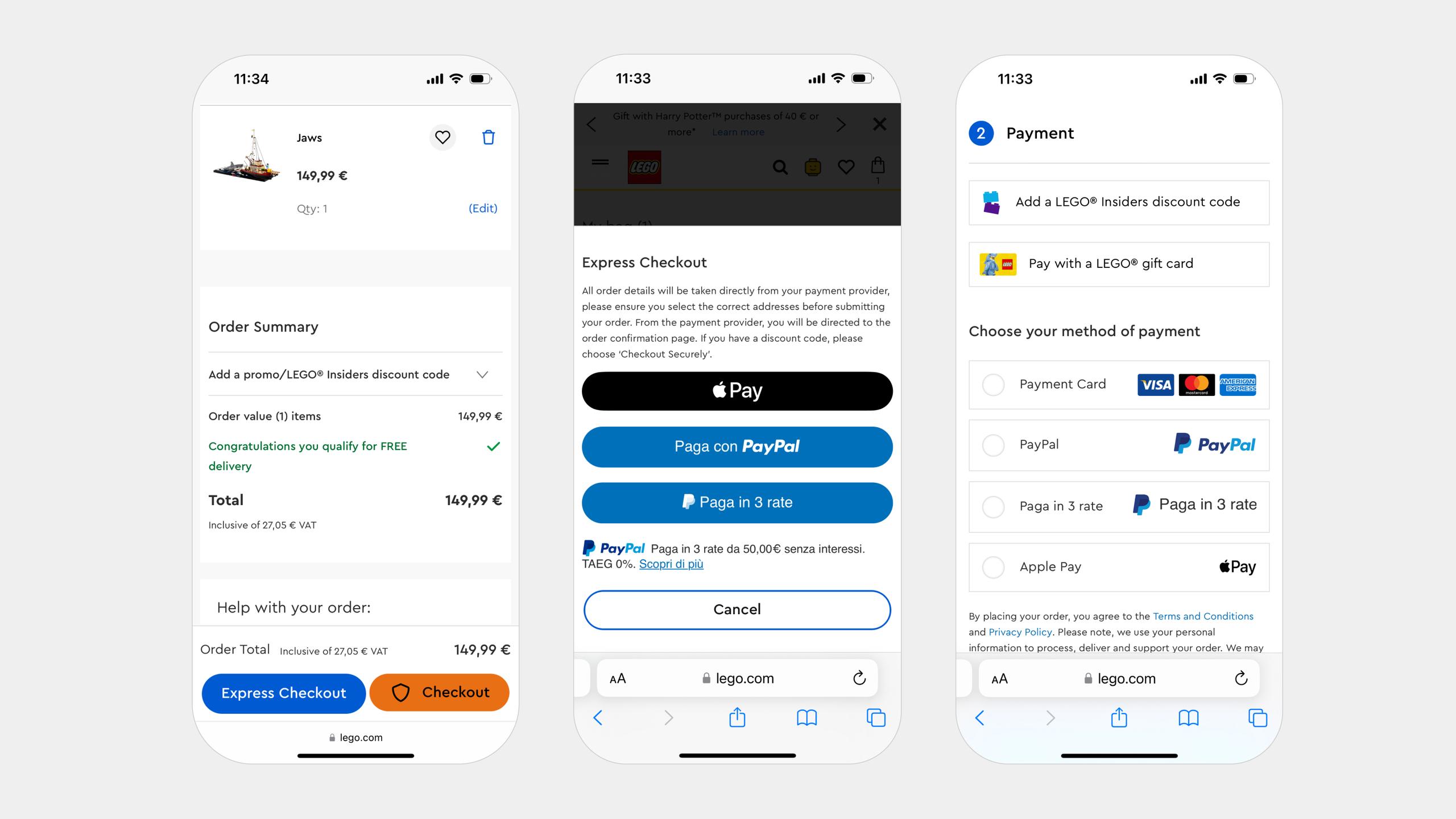 image showing different types of payment options on mobile that can increase the CRO