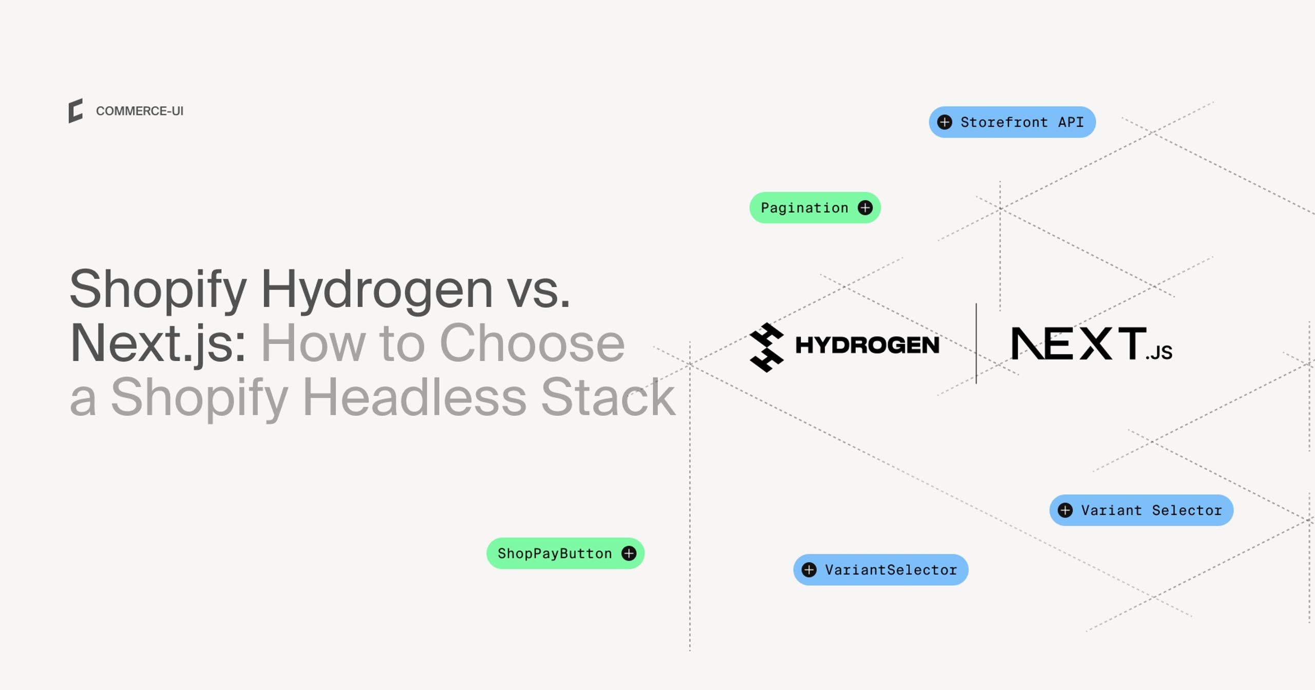 An image with blog post title and logos of hydrogen and next.js