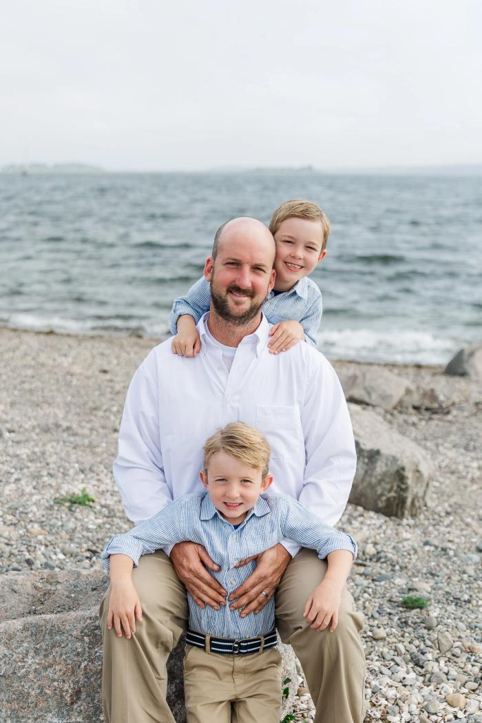 Hetu family beach summer portrait session at Seapowet and Fogland in Tiverton, RI — Lorie-Lyn Photography