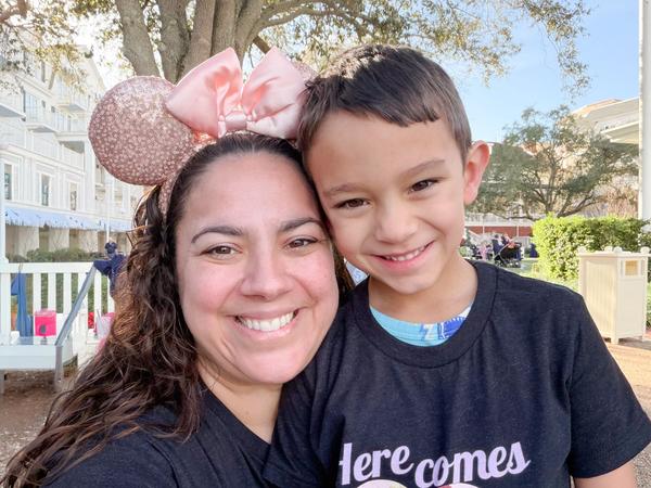 Lorie-Lyn and her son at Walt Disney World for RunDisney 2026