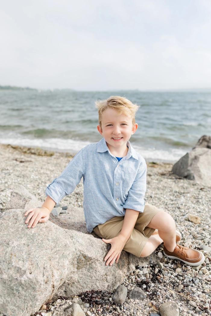 Hetu family beach summer portrait session at Seapowet and Fogland in Tiverton, RI — Lorie-Lyn Photography