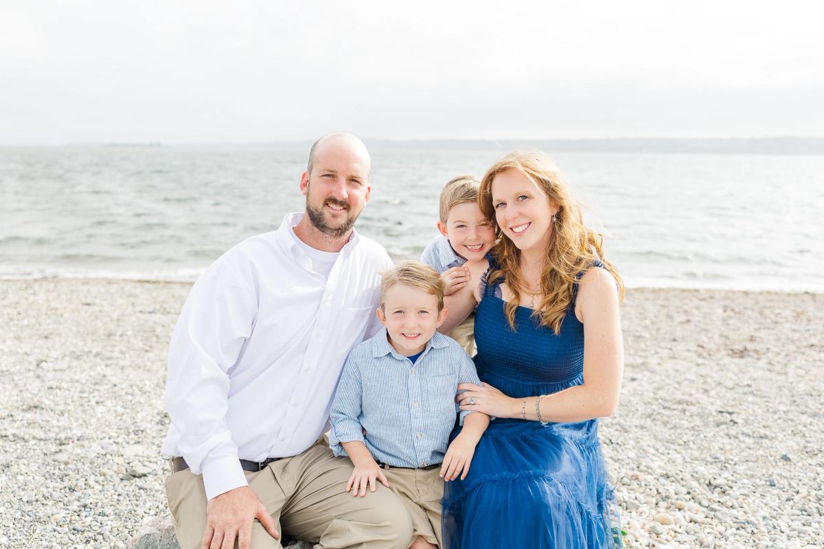 Hetu family beach summer portrait session at Seapowet and Fogland in Tiverton, RI — Lorie-Lyn Photography