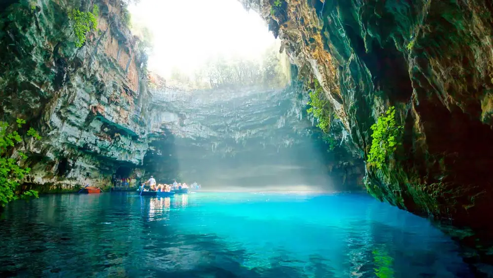 Meganisi cave near Lefkada Greece