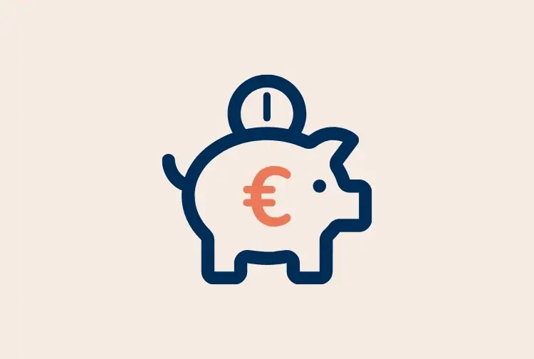 Payment plan icon of a piggy bank