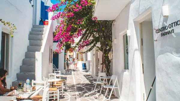 Beautiful street in Paros