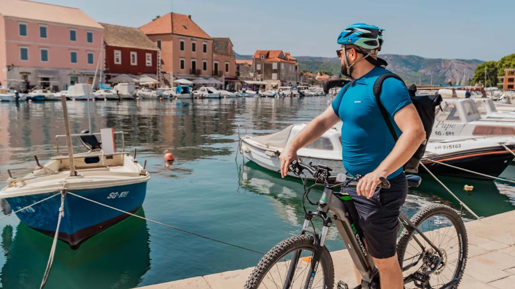 Man on his bike in Croatia