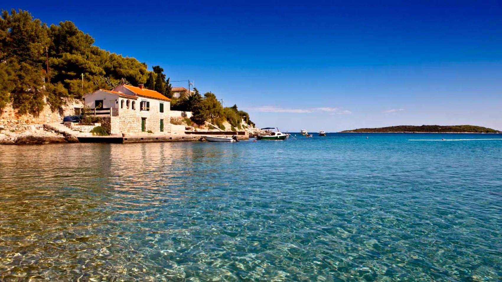 Beautiful bay in the Elaphiti Islands in Croatia