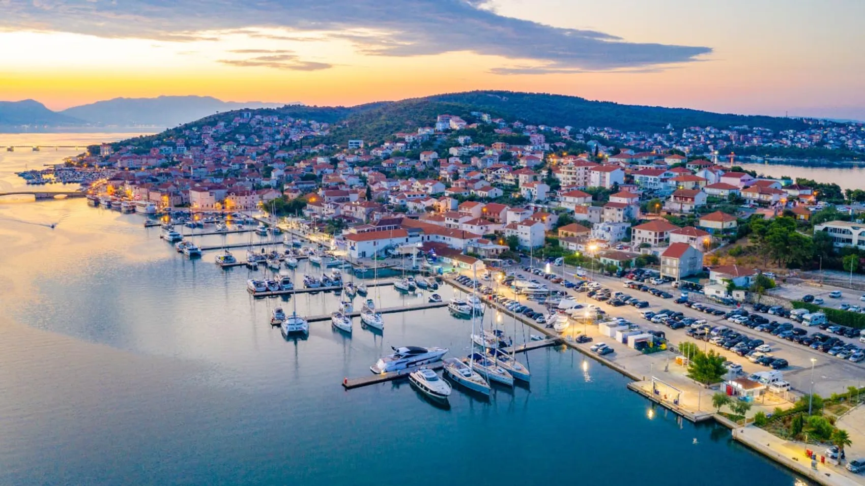 Trogir Old Town at sunset