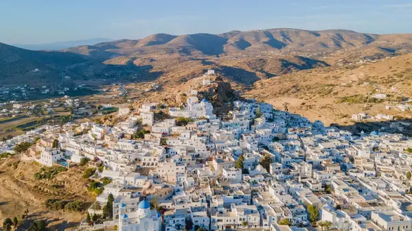 Drone shot of Ios town