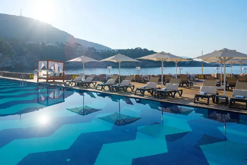 The pool at Rixos Dubrovnik Hotel