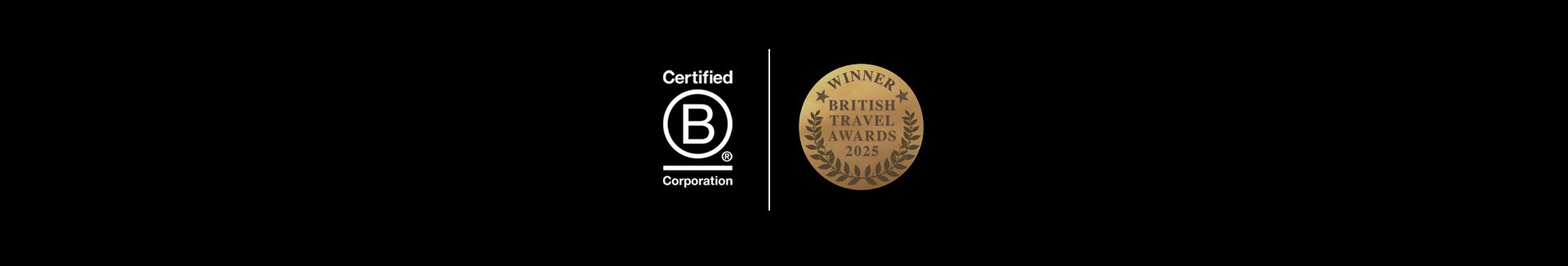 B Copo logo and British Travel Awards logo