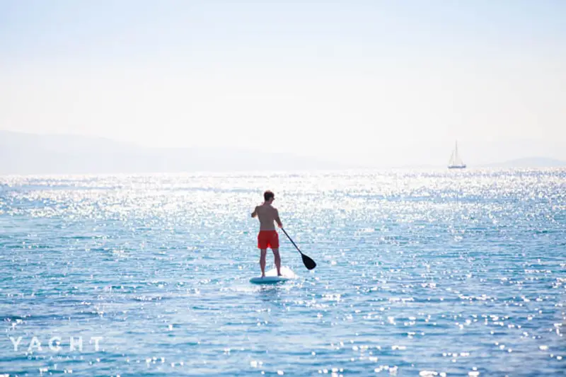 Sailing in Greece - Paddleboard fun