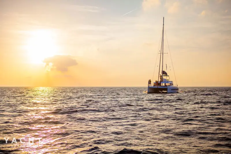 Sailing the Caribbean - See the sun set over the blue seas