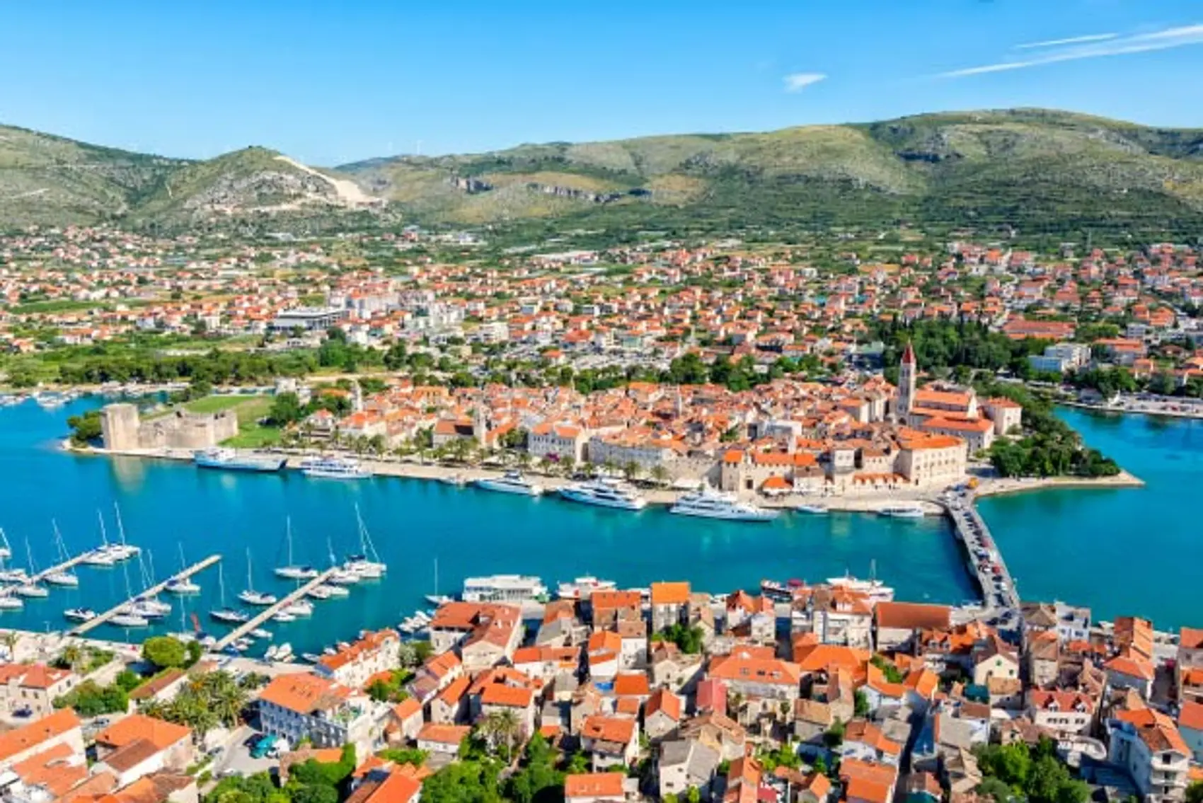 View over Trogir Old Town in Croatia