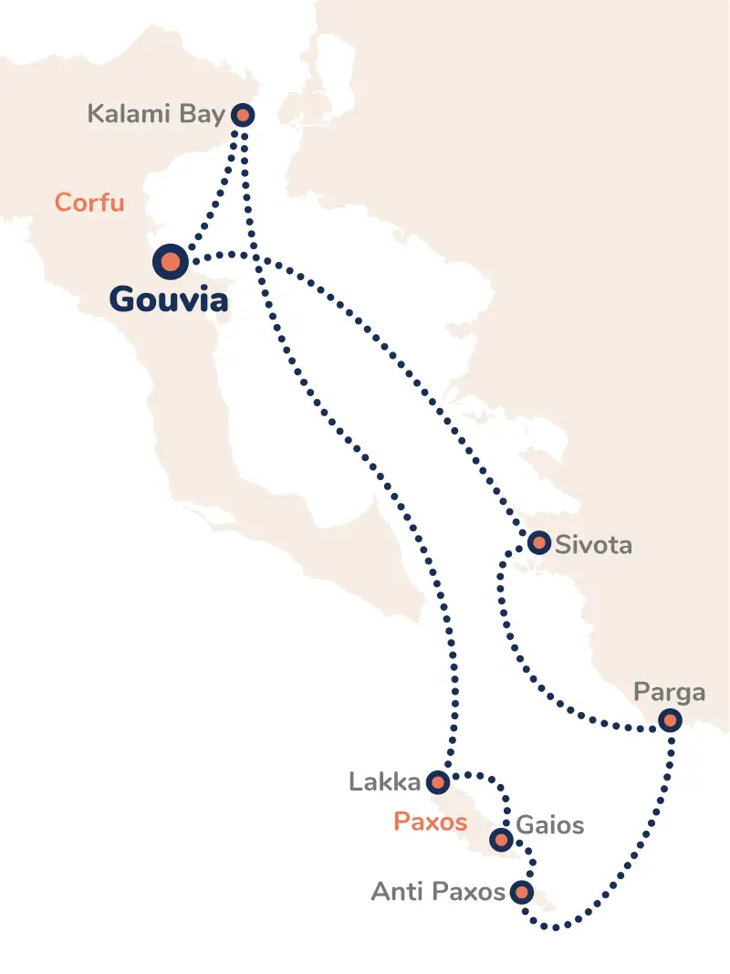 Greece Corfu Explorer Route Map