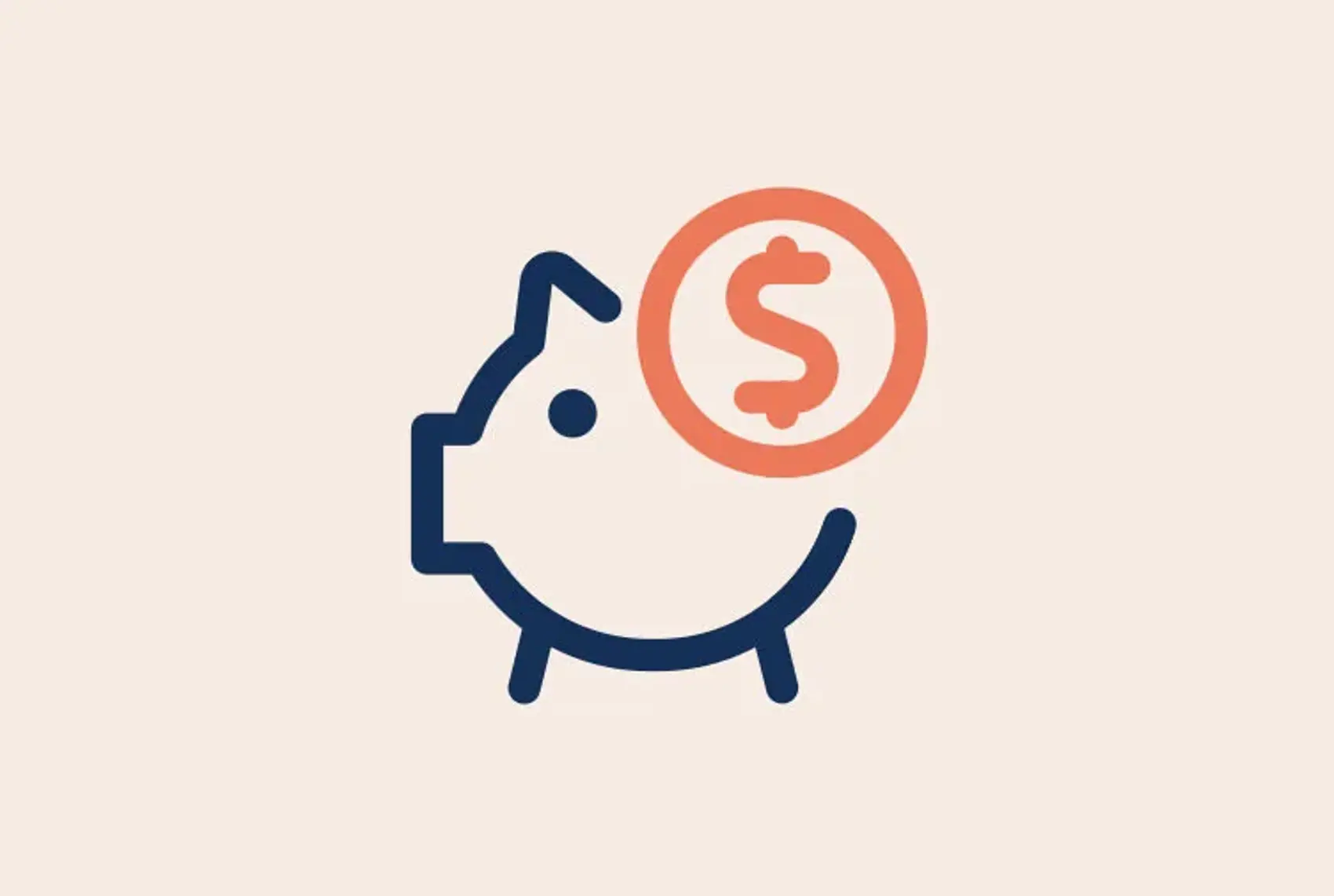 Payment plan icon of a piggy bank