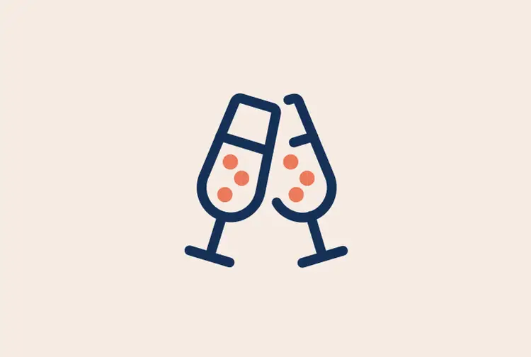 Champagne glases Icon