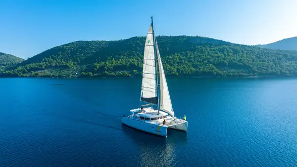 Catamaran sailing in Croatia