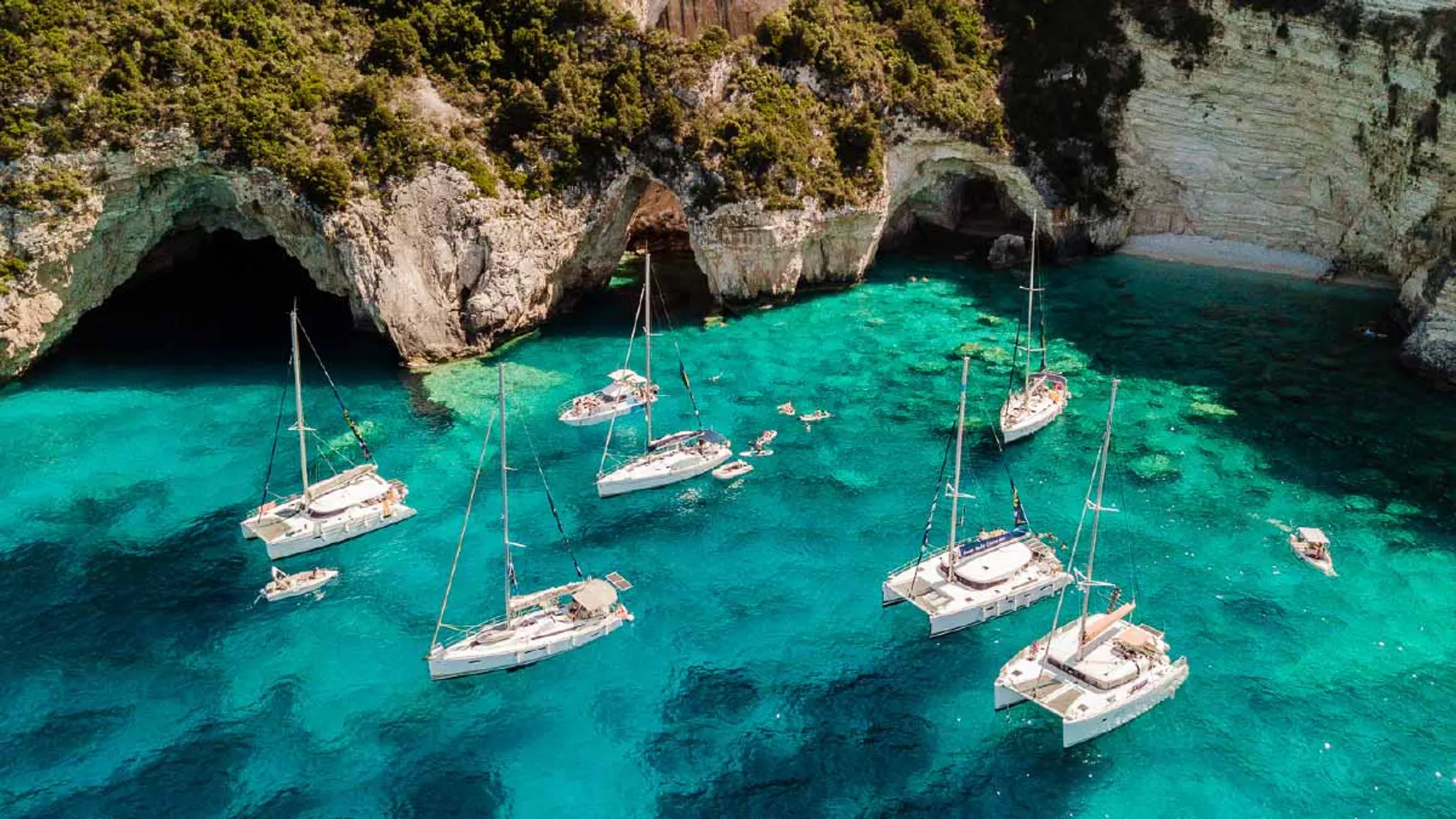 Yachts anchored in Sivota