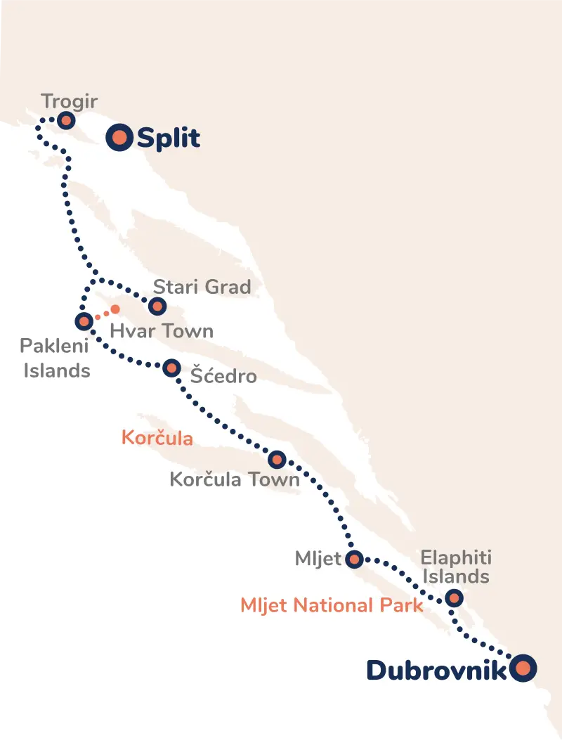 Croatia Dubrovnik Explorer Map