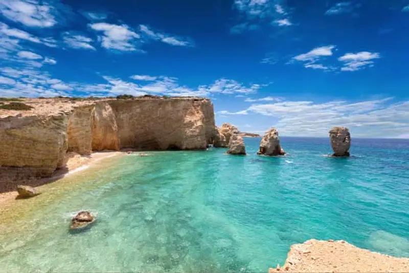 beautiful bay in Naoussa in Greece