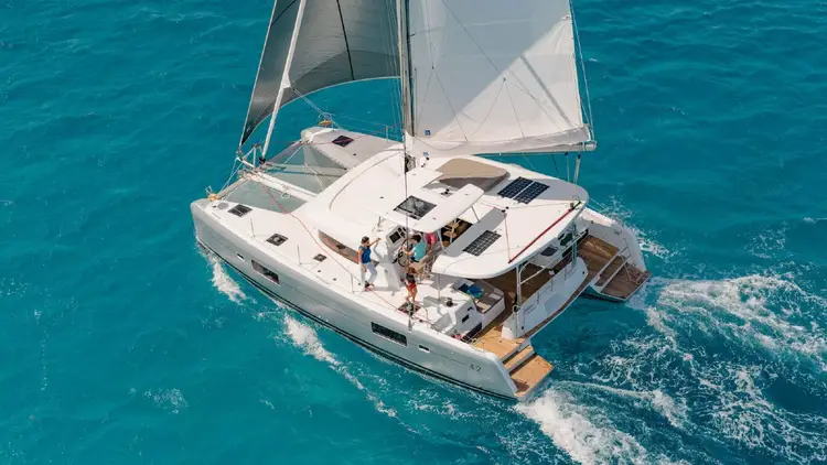 Lagoon 42 catamaran sailing in Greece