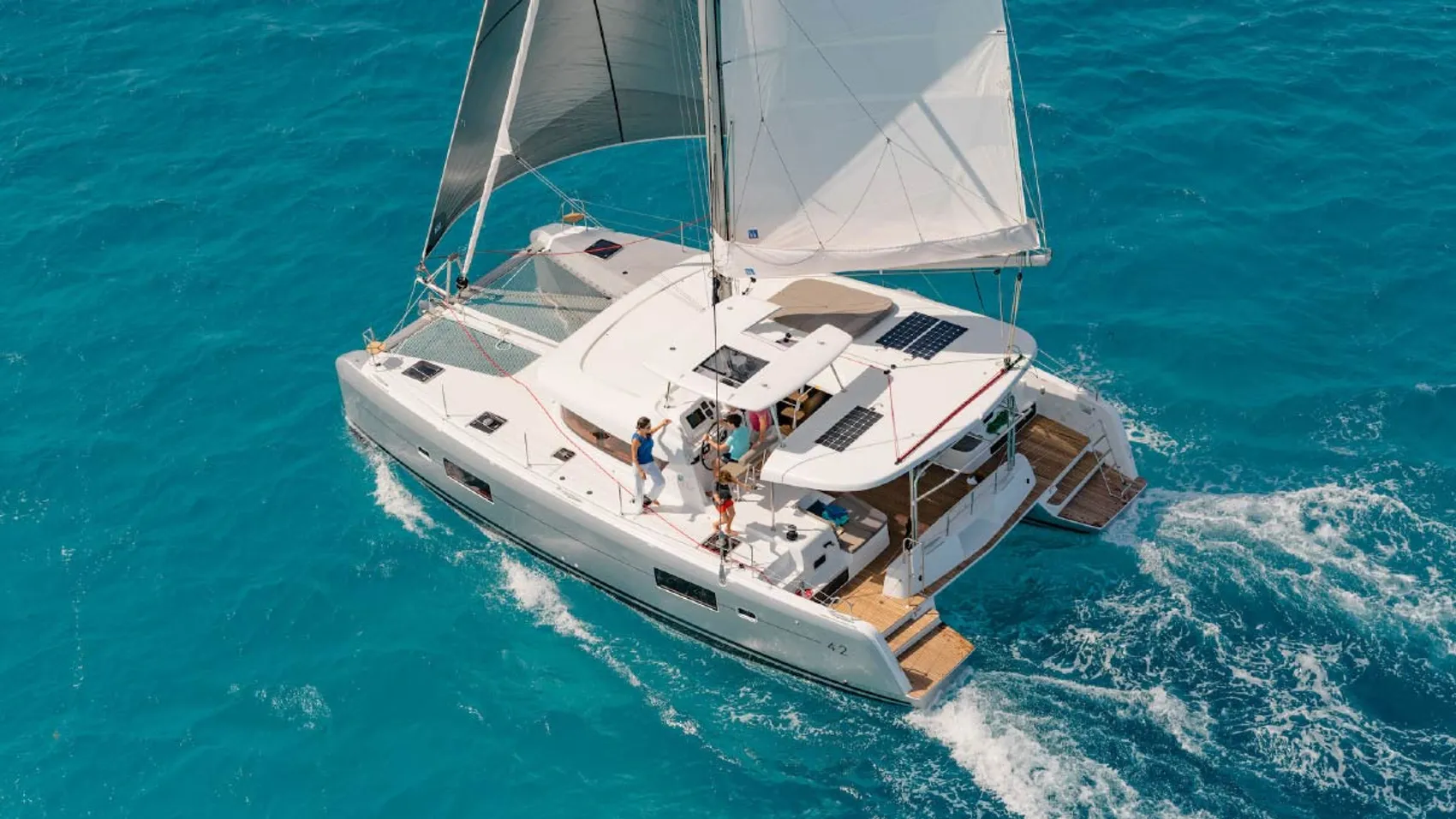 Lagoon 42 catamaran sailing in Croatia