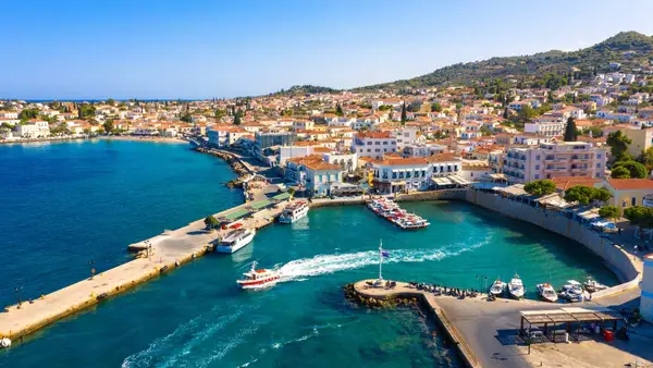Spetses harbour in Greece