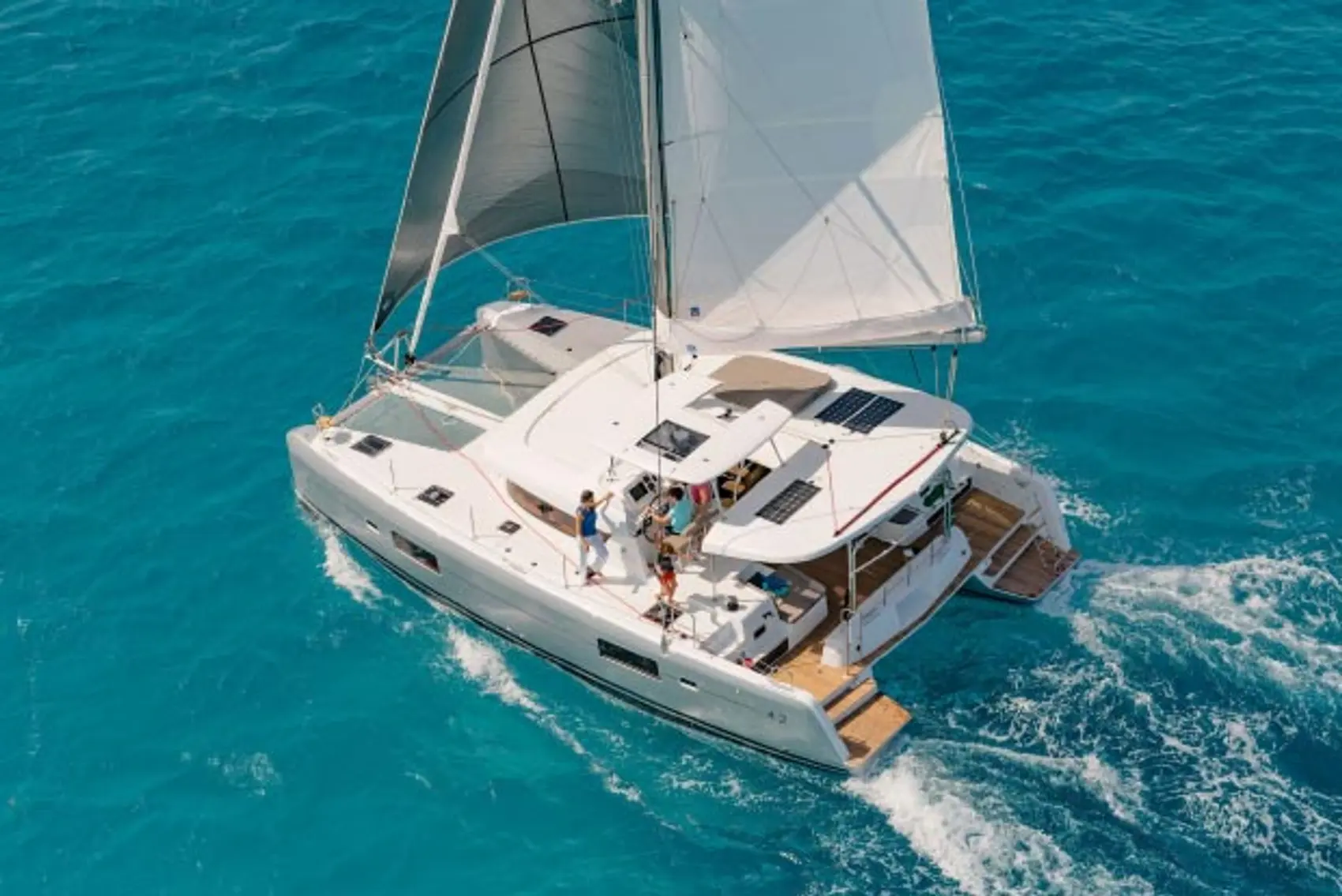 Image of a yacht sailing in Greece