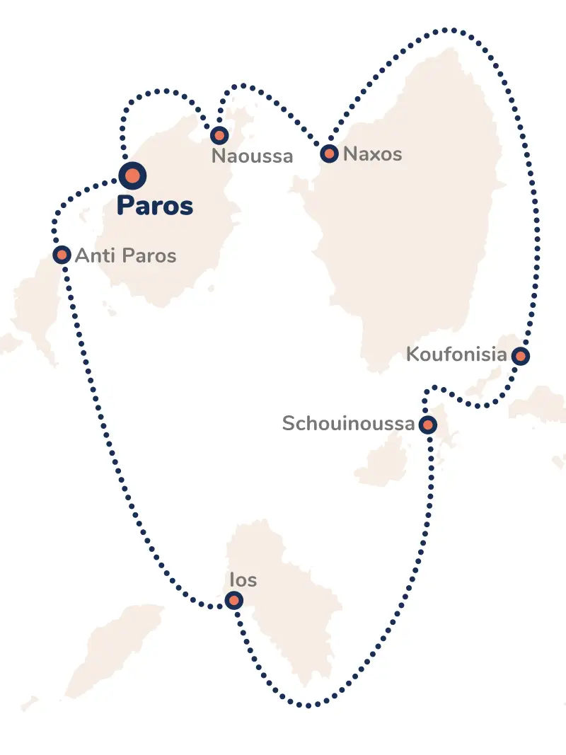 Greece Paros Explorer Route Map