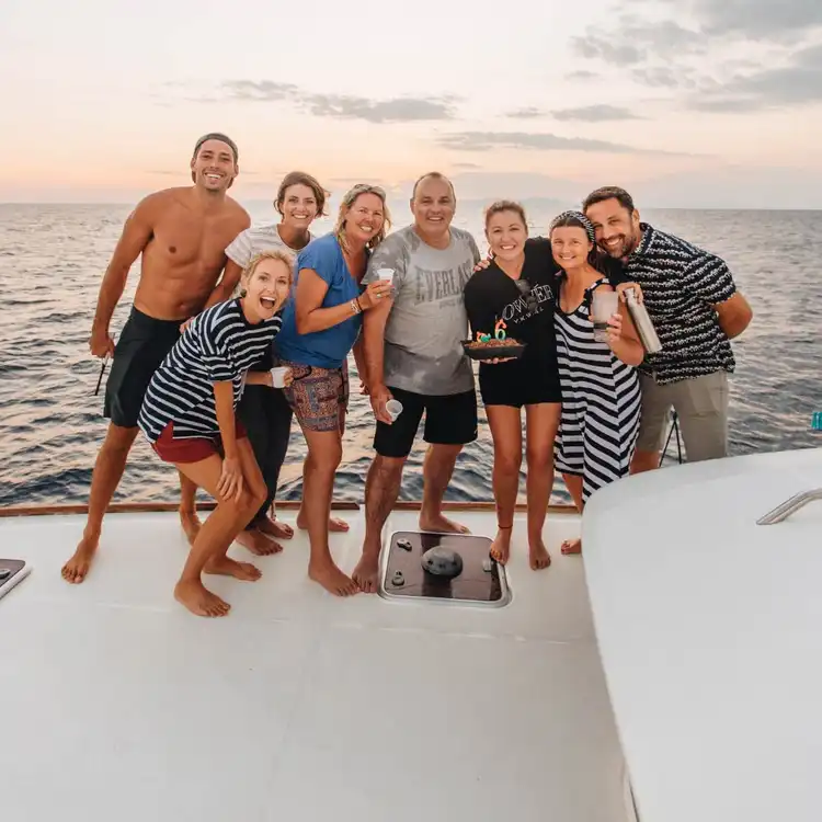 Yacht Getaways guests celebrate onboard