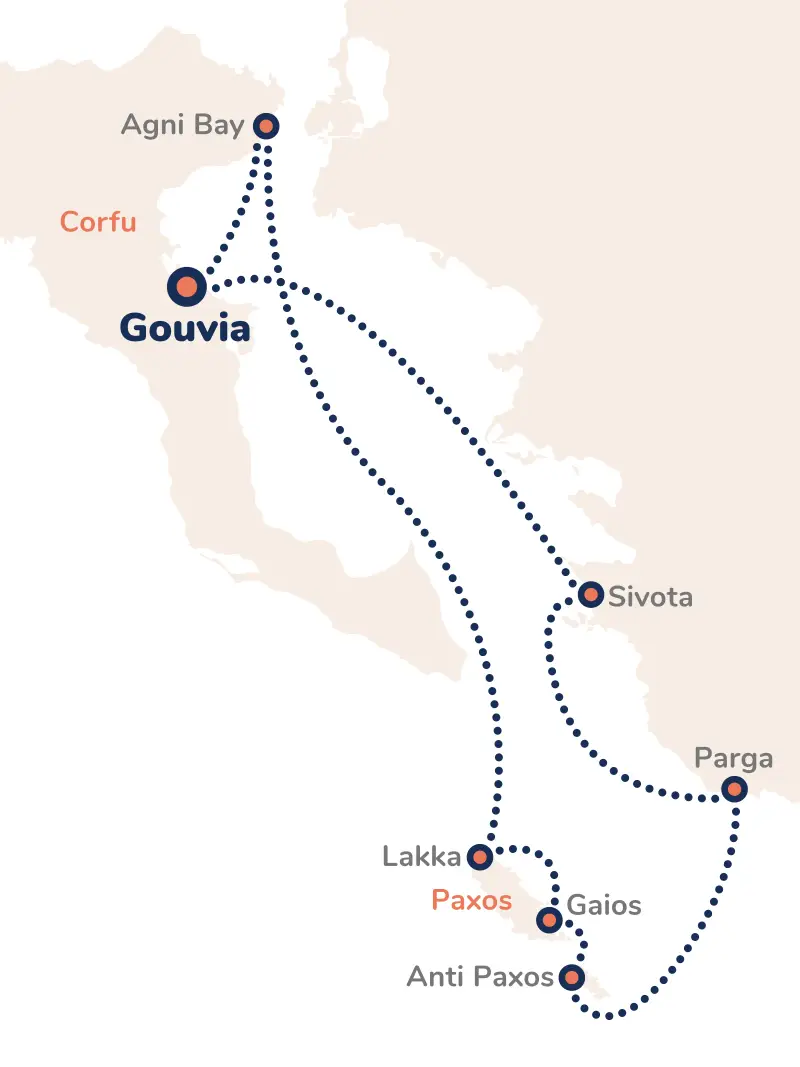 Greece Corfu Explorer Route Map