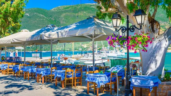 Waterfront restaurant in Vasaliki