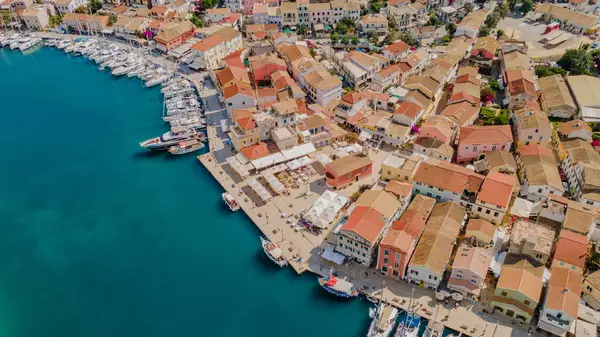 Gaios town waterfront in Greece